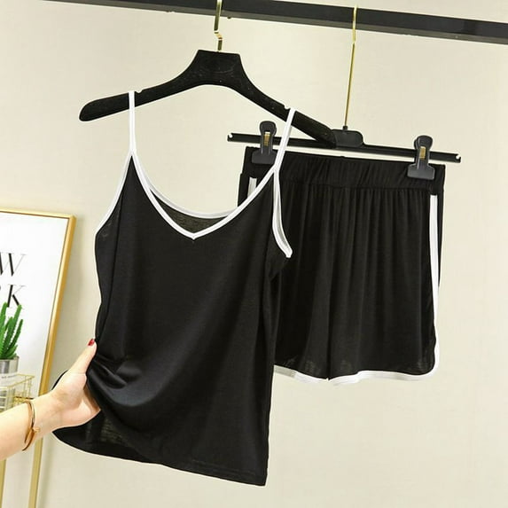 uublik Shorts Pajama Set for Women Camisole Top and Shorts Soft Comfy Pajamas Set 2 Piece Outfits