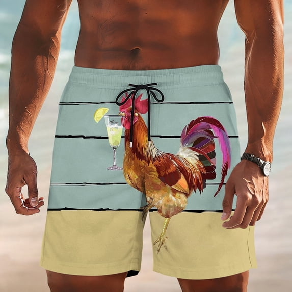 uublik Shorts for Men Casual Elastic Waist Drawstring Summer Beach Vacation Yoga Golf Shorts Multicolor