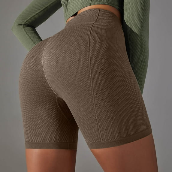 uublik Shorts for Women Trendy Super Soft Seamless Shorts Workout Coffee