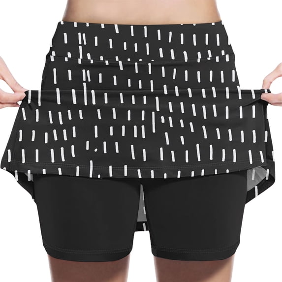 uublik Skirts for Girls Black Tennis Skirts Golf Skort Athletic Dance Running School Sport Skirts with Shorts Size 2T-12