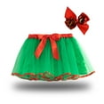 thumbnail image 1 of uublik Skirts for Girls Green Christmas Layered Mesh Skirt Party Birthday Dance Princess Skirt Size 2T-6, 1 of 6