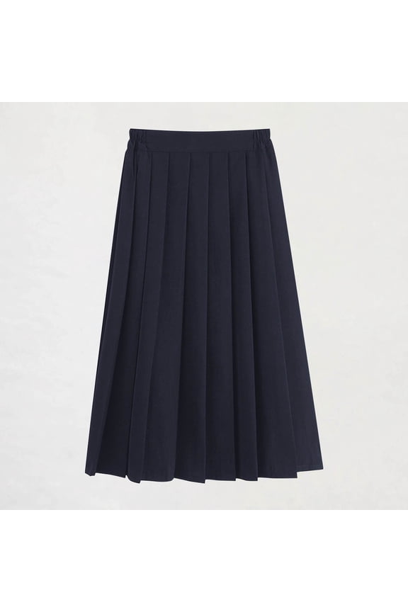 Skirts for Girls Navy Pleated Skirts School Kids Casual Midi Flare A Line Uniform Skorts Skirt Size 11-18