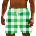 thumbnail image 1 of uublik Soccer Shorts Men Summer Casual Drawstring Elastic Waist Comfy Short Beach Vacation Shorts Green, 1 of 5