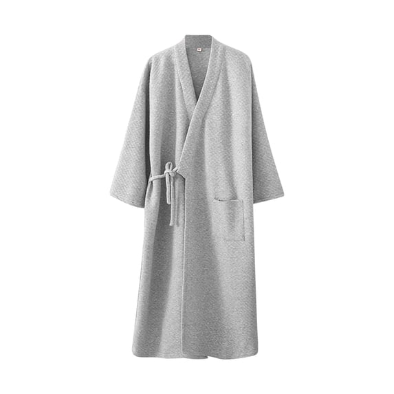 uublik Spa Robe Women Nightdress Bathrobe Nightgown Comfortable Pajamas for Women Gray