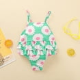 thumbnail image 1 of uublik Toddler Girl Swimsuit Floral Print One-Piece Swimsuit Bathing Beach Swimwear, Sizes 1T-6T, 1 of 4