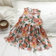 thumbnail image 1 of uublik Summer Dresses for Girls Size 1T-11 Sleeveless Casual Floral Printed Twirly Birthday Party Beach Kids Sundress Multicolor, 1 of 5