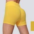 thumbnail image 1 of uublik Summer Shorts for Women High Waisted Running Yoga Shorts Summer Casual Quick Dry Shorts Yellow, 1 of 5