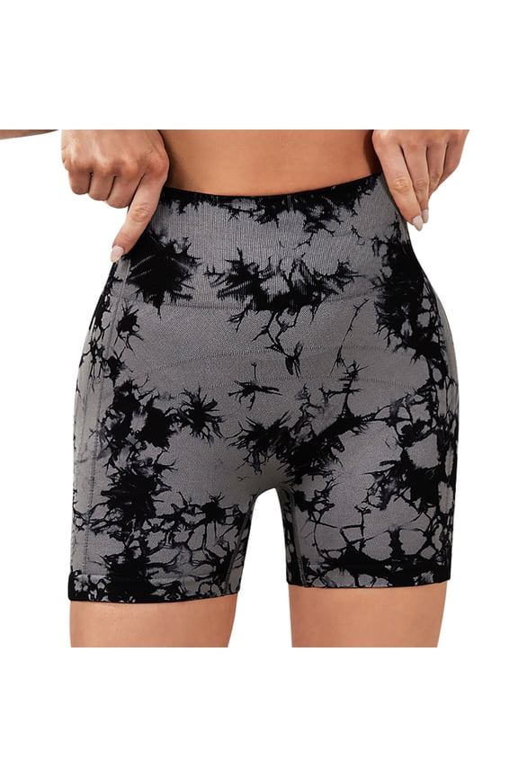 Summer Shorts for Women Seamless Scrunch Butt Booty Lifting Work Out Shorts Gym for Women Black L