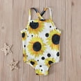 thumbnail image 1 of uublik Swimsuit Toddler Girl Summer Sunflower Pattern Open Back One-piece Swimsuit, Sizes 9M-3T, 1 of 5