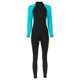 thumbnail image 1 of uublik Swimsuit Woman Blue Athletic Training Swimsuit Long Sleeve Rashguard, 1 of 5