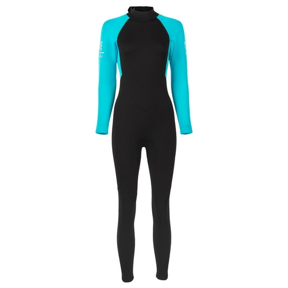 uublik Swimsuit Woman Blue Athletic Training Swimsuit Long Sleeve Rashguard