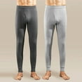 thumbnail image 1 of uublik Thermal Pants Mens Cold Weather 2 Pack Fleece Long Johns for Men Soft Warm Base Layer Thermal Pants for Cold Weather, Gray, 1 of 3