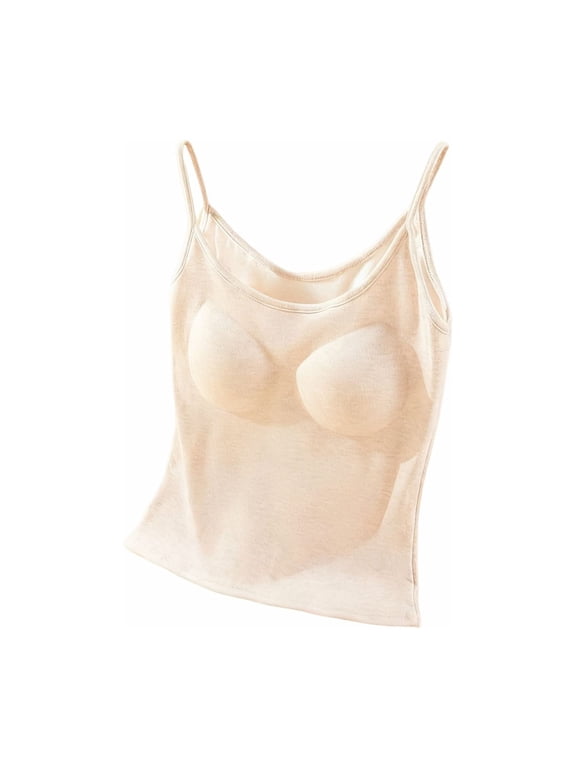 Thermal Tank Top for Womens Underwear Tops Sleeveless Undershirt Camisole Warm Base Layer Vest, Pink