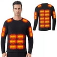 thumbnail image 1 of uublik Thermals for Men 26 Areas Heat Heating Tanks USB Charging Tanks Long Sleeve Thermal Underwear, Black, 1 of 5