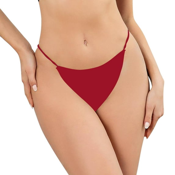 uublik Thong Underwear for Women Leak Proof Cotton Overnight Menstrual Panties Briefs Heavy Flow Period Underwear Wine