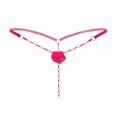 thumbnail image 1 of uublik Thongs for Women Hot Pink No Show Thong Underwear Stretch Breathable Low Rise Panties, 1 of 3