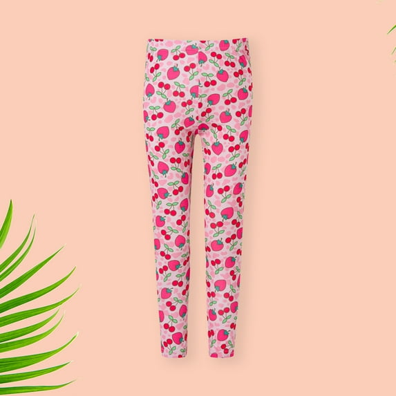 uublik Toddler Girl Leggings Soft Gradient Colour Digital Printing Bottom Pants 3-10 Years