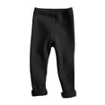 thumbnail image 1 of uublik Toddler Girls Leggings Black Fleece Lined Pants Warm Cozy Leggings for Girls Winter Thick High Waist Pants, Size 1T-9, 1 of 3