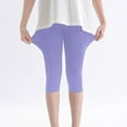 thumbnail image 1 of uublik Toddler Girls Leggings Purple Kids Crop Summer Leggings Cropped Toddler Leggings for School Wearing, Size 2T-13, 1 of 5
