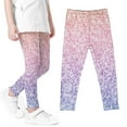 thumbnail image 1 of uublik Toddler Girls Leggings Purple Kids Pants Full Length Leggings for Girls Toddler, Size 3T-8, 1 of 4
