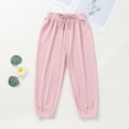 thumbnail image 1 of uublik Toddler Pants Girls Ice Silk Loose Summer Cozy Mosquito Pants Pink, Size 9M-5T, 1 of 3