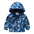 thumbnail image 1 of uublik Toddler Warm Coat Kids Baby Girls Boys Cute Print Jacket Zipper Hooded Windproof Coats for Girls 12 Months-5 Years, 1 of 4