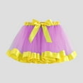 thumbnail image 1 of uublik Uniform Skirts for Girls Purple with Shorts High Waist Tulle Skirts A-line Mesh Skirt Mini Tutu Skirts Dress Size 3T-8, 1 of 3