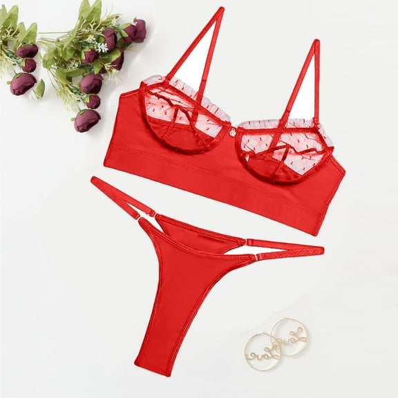 uublik Valentines Lingerie Set for Women Babydoll Lace Bodysuit Plus Size Sexy Naughty