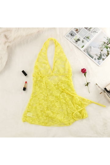 knee length dresses for ladies Vintage 1960s Yellow & White Mod Babydoll Dress