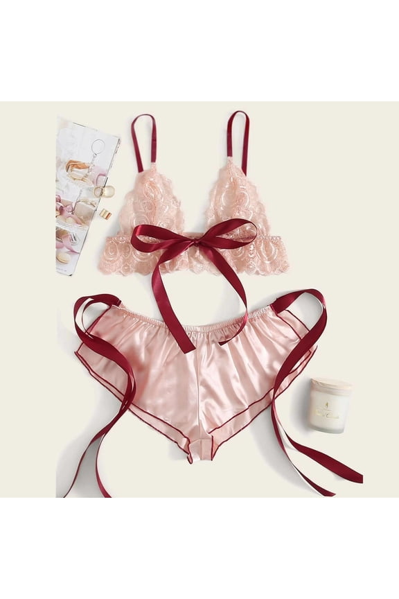 Valentines Lingerie Set for Women Bodysuit Plus Size Sexy Naughty Babydoll Lace