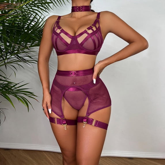 uublik Valentines Lingerie Set for Women Bodysuit Plus Size Sexy Naughty Babydoll Lace