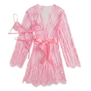 uublik Valentines Lingerie Set for Women Lace Babydoll Plus Size Sexy Naughty Bodysuit