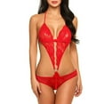 thumbnail image 1 of uublik Valentines Lingerie Set for Women Lace Bodysuit Plus Size Babydoll Sexy Naughty, 1 of 5