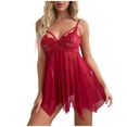 thumbnail image 1 of uublik Valentines Lingerie Set for Women Lace Plus Size Babydoll Sexy Naughty Bodysuit, 1 of 2