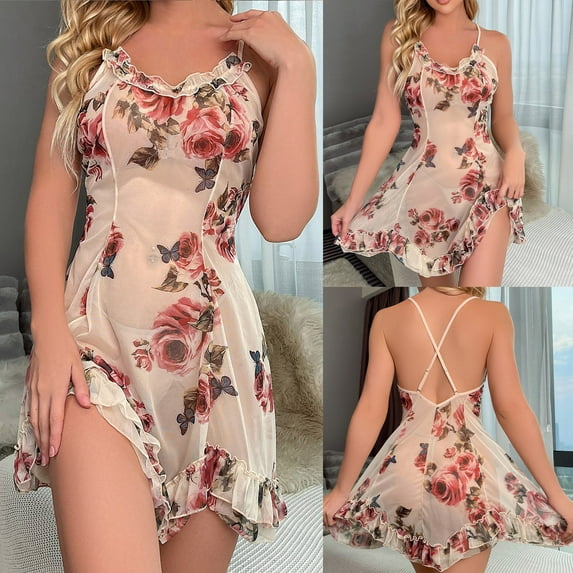 uublik Valentines Lingerie Set for Women Lace Plus Size Babydoll Sexy Naughty Bodysuit