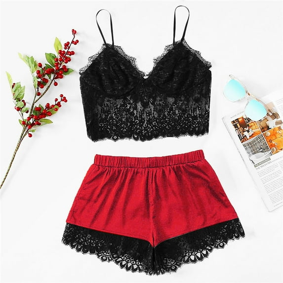 uublik Valentines Lingerie Set for Women Lace Plus Size Babydoll Sexy Naughty Bodysuit