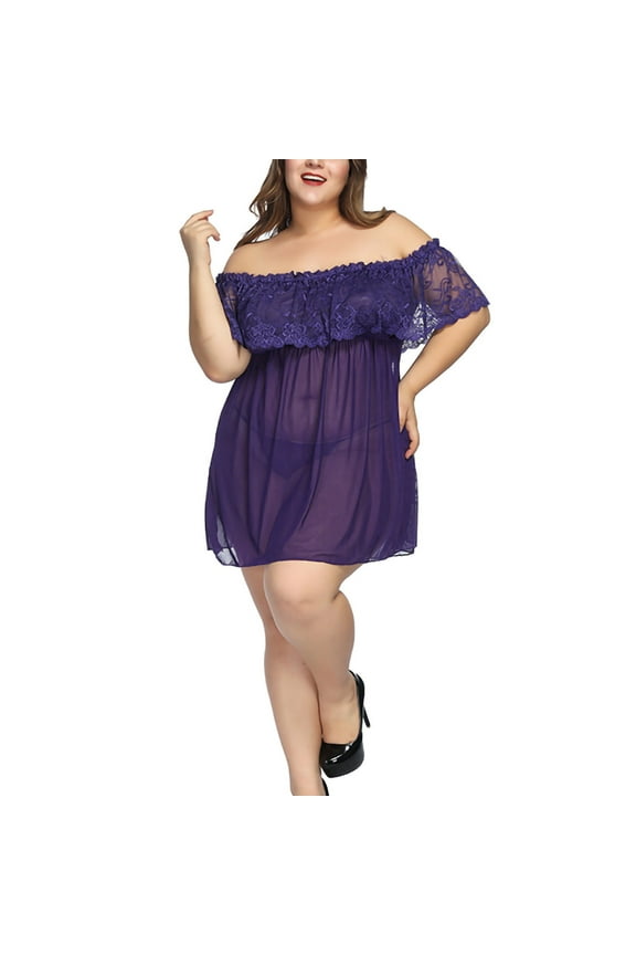 Valentines Lingerie Set for Women Lace Plus Size Babydoll Sexy Naughty Bodysuit