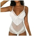 thumbnail image 1 of uublik Valentines Lingerie Set for Women Plus Size Babydoll Bodysuit Sexy Naughty Lace, 1 of 5