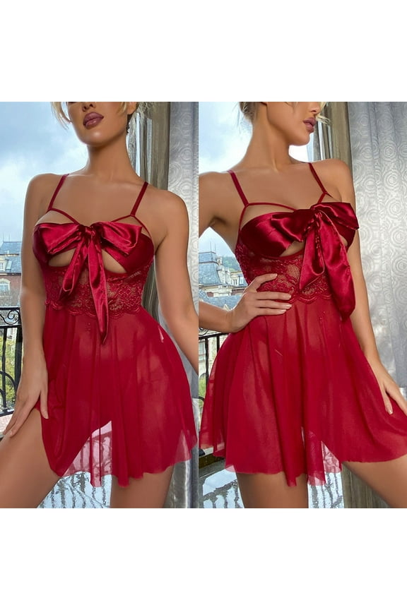 Valentines Lingerie Set for Women Plus Size Babydoll Sexy Naughty Lace Bodysuit