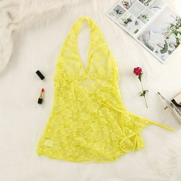 uublik Valentines Lingerie Set for Women Plus Size Lace Sexy Naughty Bodysuit Babydoll