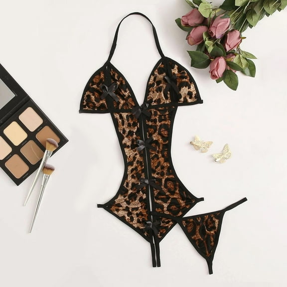 uublik Valentines Lingerie Set for Women Sexy Naughty Babydoll Plus Size Bodysuit Lace