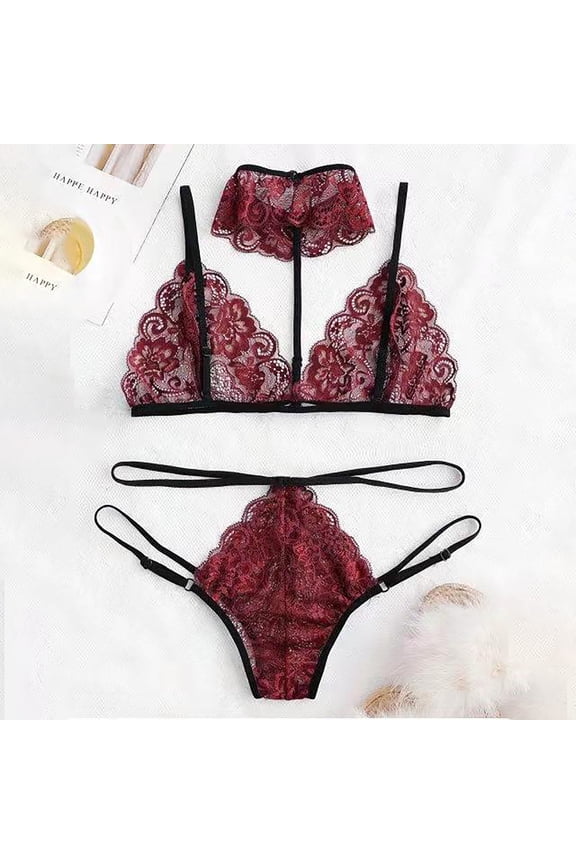 Valentines Lingerie Set for Women Sexy Naughty Lace Plus Size Babydoll Bodysuit