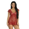 thumbnail image 1 of uublik Valentines Lingerie Set for Women Sexy Naughty Plus Size Babydoll Bodysuit Lace, 1 of 5