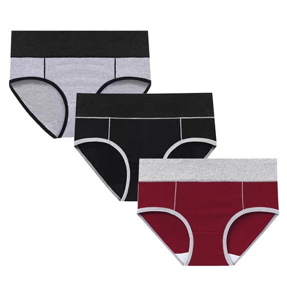uublik Value 3-Pack, Women's Briefs Soft Underwear Super Stretchy Briefs Full Coverage Panties Womens Bikini Underwear Wine