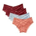 thumbnail image 1 of uublik Value 4-Pack, Briefs for Women Comfortable Seamless Lightweight Soft Lace High Waist Panties, 1 of 4