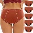 thumbnail image 1 of uublik Value 5-Pack, Briefs for Women Protective Menstrual Postpartum Leakproof Panties Period Underwear for Women Heavy Flow Orange, 1 of 5