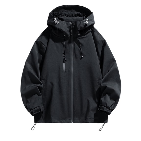 Asgosdo Wind Breaker Jacket Womens Waterproof Windbreaker Running Lightweight Cycling Jacket with Hooded Black Clothes