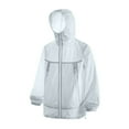 thumbnail image 1 of uublik Windbreaker Jacket Women Waterproof Rain Coat with Hood for Travel Windbreaker Sky Blue Clothes, 1 of 4