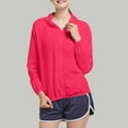 thumbnail image 1 of uublik Windbreaker Jackets for Women Hooded Raincoats Thin Windbreaker Outdoor Jackets with Pockets Hot Pink Clothes, 1 of 3