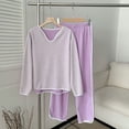 thumbnail image 1 of uublik Women Plus Pajama Sets Soft Comfy Fleece Pjs Pullover Pants Loose 2 Piece Sleepwear Purple, 1 of 5